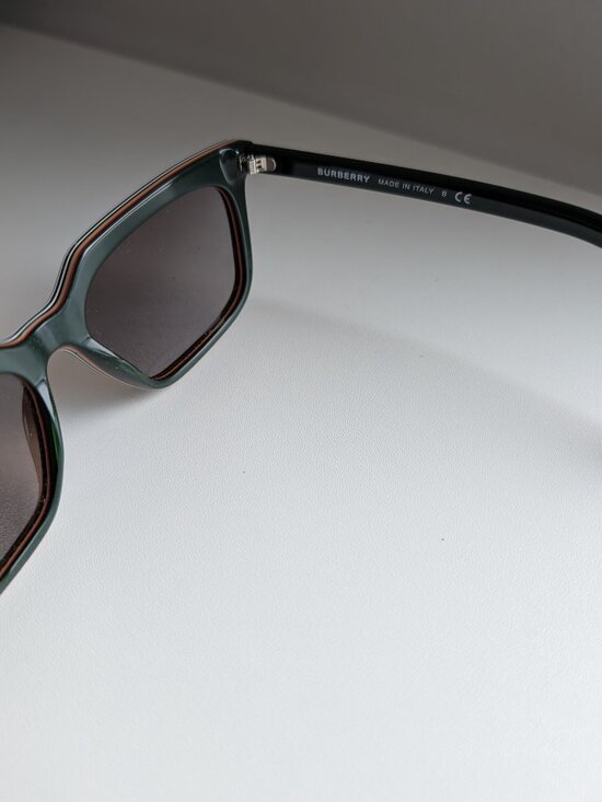 Burberry Sunglasses – Dark Green Acetate Frame – Made in Italy main image 5